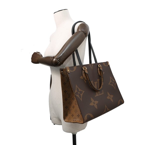 Louis Vuitton Tote Bag Monogram Reverse Giant On the Go MM M45321 Shoulder - Picture 5 of 16